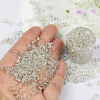 Bala&Fillic Clear Silver Lined Color 4mm Seed Beads About 1200pcs/100Grams in Bag, 6/0 Glass Craft Beads for Making Bracelet and Necklace (Clear Silver Lined) - color: Clear Silver Lined -4mm