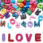 52Pcs Large Acrylic Letter Bead Chunky Alphabet Beads Bulk Big Slide Initial Letters Blocks Loose Spacers for Jewelry Making Key Chains Friendship Bracelets Keychain Phone Bag Charm Accessory - style: Style 1