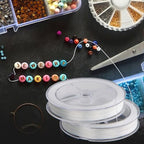 Bracelet String，1mm Elastic String Crystal Stretch Bead String Cord for Bracelet, Beading and Jewelry Making（Clear white/60m&197ft - style: Clear white/60m&197ft