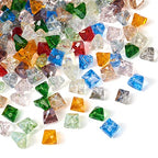 Cheriswelry 165Pcs Transparent Triangle Glass Beads 4.5mm Colorful Faceted Crystal Beads Bulk 11 Styles for DIY Necklace Bracelet Earrings Jewelry Making Crafts - color: Mixed Color-Triangle