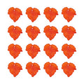 Crafans 100Pcs Frosted Acrylic Leaf Charms 24x22.5x3mm Transparent Plant Pendants Clear Autumn Maple Leaves Beads Charms for Jewelry Making (Orange Red) - color: Orange Red
