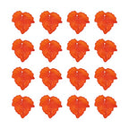 Crafans 100Pcs Frosted Acrylic Leaf Charms 24x22.5x3mm Transparent Plant Pendants Clear Autumn Maple Leaves Beads Charms for Jewelry Making (Orange Red) - color: Orange Red