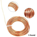 99.9% Soft Copper Wire, 14 Gauge/ 1.63 mm Diameter, 79 Feet / 24m, 1 Pound Spool Pure Copper Wire, Jewelry Making Wire Craft Wire - size: 14 Gauge(1.63 Mm), 1 Pound