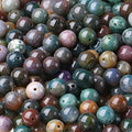 LAIDANLA Indian Agate 8mm Natural Stone Beads Round Loose Gemstone Stone Beads for DIY Bracelet Necklace Earrings Jewelry Making Polishing Genuine Real Beading Crystal 96PCS 2 Strand 32" - color: B-Indian Agate, size: 8mm