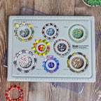 The Beadsmith Elements Bracelet & Anklet Design Bead Board –13.75 x 10.75 x 1 Inches – Removable Transparent Cover – Flocked Surface, Multiple Channels & Printed Ruler – for Jewelry Making - size: Bracelet Board - 9 Channel