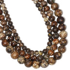 Brown Agate 6mm 60 Pcs Stone Beads for Jewelry Making Large Beads Bracelet Keychain Loose Round Smooth Gemstone Necklace Earrings DIY Arts and Crafts Natural Stone - color: Brown Agate, size: 6mm