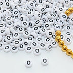 Looconi 300pcs Number Beads 0 Plastic Beads for Jewelry Making - color: Number0, size: 7x4mm