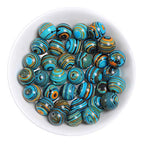 Natural Stone Beads 6mm Blue Malachite Gemstone Round Loose Beads Crystal Energy Stone Healing Power for Jewelry Making DIY,1 Strand 15" - color: Blue Malachite, size: 6MM
