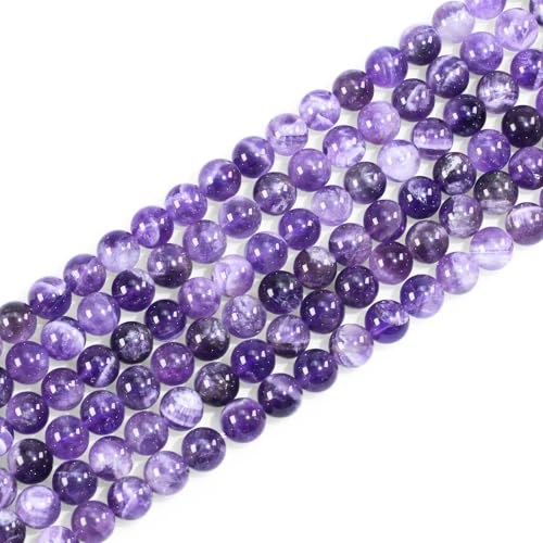 Natural Gemstone Round Loose Beads for Jewelry Making DIY Crystal Energy Healing 1 Strand 15" (Amethyst, 4mm (15"/Strand)) - color: Amethyst, size: 4mm (15"/Strand)
