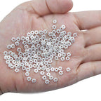 BronaGrand 500pcs Metal Daisy Spacer Beads 4mm for DIY Jewelry Making(Silver) - color: Silver