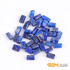 GEM-Inside 35Pcs 5x10mm Natural Blue Lapis Lazuli Stone Gemstone Faceted Freeform Tube Column Chakra Beads for Jewelry Making Full 15" Strand Power Energy Healing Stone - color: Blue Lapis Lazuli/5x10mm