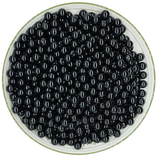 8mm 50PCS Natural Black Onyx Round Beads, Smooth Polished Agate Loose Beads for Jewelry Making Craft - 4mm 6mm 8mm 10mm Options with Free Elastic Cord - color: Black Onyx, size: 8mm 50pcs