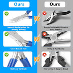 Bent Nose Pliers，Bent Chain-Nose for Crafting and Repair,Chain Jewelry Pliers - color: Dark Blue-bent Nose Pliers