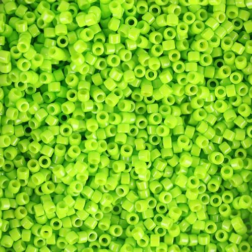 Miyuki Delica Seed Beads – Size 11/0 (1.6 mm), DB2121, Duracoat Opaque Kiwi, 7.2 g, Approx. 1440 Beads, Made in Japan - color: DB2121 - Duracoat Opaque Kiwi
