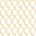 24 Pcs Leverback Earring Hooks, Stainless Steel Clasp Hoop, Hypoallergenic Dangles Earring Hooks, French Ear Wire Findings for Women, DIY Crafts, Jewelry Making (Gold) - color: Gold 24pcs