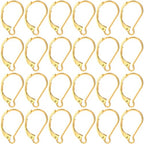 24 Pcs Leverback Earring Hooks, Stainless Steel Clasp Hoop, Hypoallergenic Dangles Earring Hooks, French Ear Wire Findings for Women, DIY Crafts, Jewelry Making (Gold) - color: Gold 24pcs