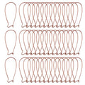 PH PandaHall 50-Piece Red Copper Kidney Earring Wires, Brass Hoop Earrings Components, 33mm/1.3inch