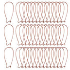 PH PandaHall 50-Piece Red Copper Kidney Earring Wires, Brass Hoop Earrings Components, 33mm/1.3inch