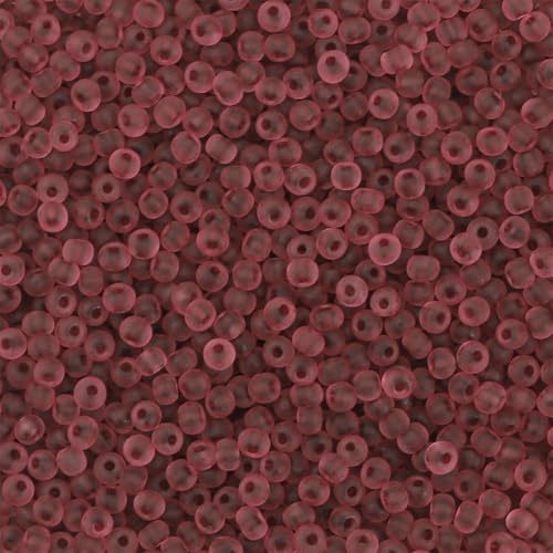 Burgundy Pony Beads, 2mm Round Glass Craft Beads, 1320pcs (2 Pack) for DIY Jewelry Making, Crafts, Hair Decor - color: Burgundy