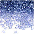 The Crafts Outlet 1,000pc Faceted Plastic Transparent Beads Rondelle 6x4mm Multi Mix Beads