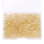 BEADIA 14K Gold Plated Jump Rings Non Tarnish 5mm 400pcs for Jewelry Making Findings - color: 14K Gold, size: 0.7x5mm