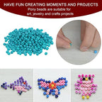 HARFINGTON 2000Pcs Small Glass Beads 6/0 4mm Loose Tiny Round Small Beads for Bracelet Earring Rings Jewelry Making, Blue Green - color: Blue Green