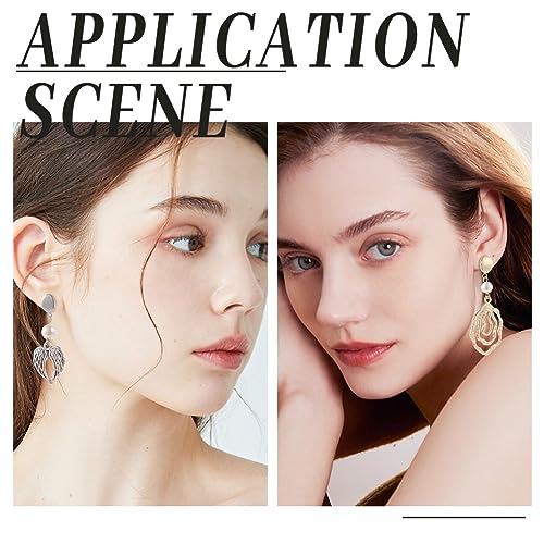 SUNNYCLUE 1 Box 40Pcs Post Earring Findings Earring Post with Loop Stainless Steel Earring Studs Oval Earring Posts Silver Gold Ear Stud DIY Earrings Findings for Jewelry Making Accessories Craft - color: 20pairs Stainless Steel Earring Studs With Loops