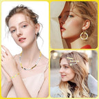 Augshy 700Pcs Silver Gold Heart Beads, Heart Spacer Beads for Bracelets Jewelry Bracelet Making Birthday Party Necklace Friendship DIY Crafts - style: Gold Silver Heart Style