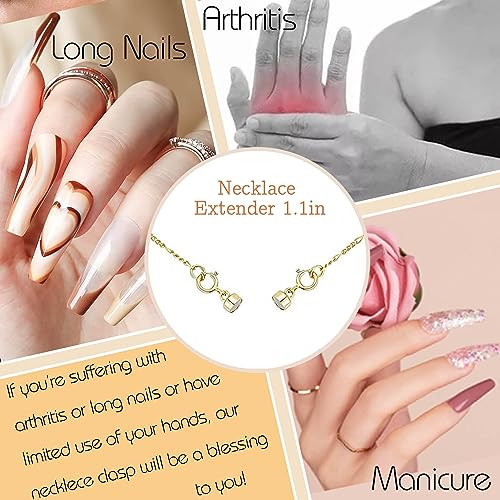 Double Magnetic Necklace Clasps and Closures 14K Gold and Silver Bracelet Extender Jewelry Clasps Converters for DIY Jewelry Making - color: 4Pcs Silver