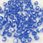 500pcs 4mm Bicone Crystal Glass Beads Faceted Bicone Crystal Beads Bulk Glass Spacer Beads for Bracelets Necklace Pendants Earrings DIY Jewelry Craft Making(Light Blue AB) - color: Light Blue AB, size: 4mm