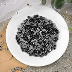 DECYOOL Spacer Beads,1500pcs 6mm Flat Round Spacer Disc Loose Beads, Rondelle Beads Spacers for DIY Bracelet Necklace Earring Craft, Gun Black - color: Gun Black