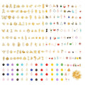 352 Pcs Assorted Charms for Jewelry Making,Mixed Enamel KC Gold Alloy Letter Pendants,Wholesale Bulk Jewelry Charms for DIY Necklace Bracelet Earring and Crafting - style: A4:Charms-252PCS