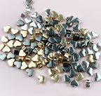 120 Pcs Heart Shape Spacer Beads Small Hole Spacer Beads Metal Loose Beads for Making Bracelet Necklace Earring Accessories DIY Handmade Craft (Gold/Silver/Gun Black) - color: Gold/Silver/Gun black