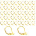 60PCS Gold Leverback Earring Hooks, Stainless Steel Open Loop Leverback Hoops, Leverbacks French Earring Hooks for Making Dangle Earrings, Smooth to Open & Close (Gold) - color: Gold