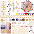 TOHONGADON 907 Pcs Lip Gloss Charms, Keychain Making Kit, Bag Charm Kit with 5 Kinds of Crystal Stones, 343 Charms, 24 Keychain Clips, Key Ring Jewelry Plier, Extender Chain for DIY Crafting - color: 907 Pcs Keychain