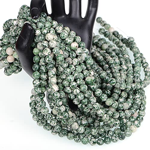 8mm Natural Green Jasper Stone Round Loose Stone Beads for Jewelry Making DIY Crafts Design 1 Strand 15" APPR.43-45pcs - color: Green Jasper, size: 8mm