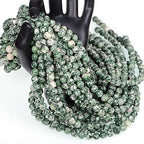 8mm Natural Green Jasper Stone Round Loose Stone Beads for Jewelry Making DIY Crafts Design 1 Strand 15" APPR.43-45pcs - color: Green Jasper, size: 8mm