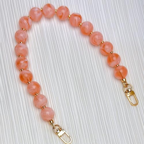 AUMEY Handbag Chain, Pink Beads Chain Decorative Purse Accessory 18 inches - color: Yzl01-pink