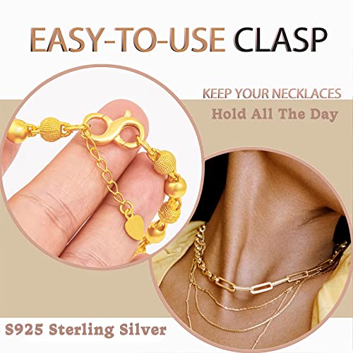 Dailyacc S925 Double Opening Lobster Clasp Sterling Silver and Gold Necklace Bracelet Extender Clasps and Closures for DIY Jewelry - color: Gold & Silver, size: 21mm × 11mm