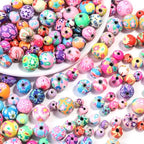 120PCS 12mm Polymer Clay Beads Round Beads for Making Bracelet Necklace Earring Accessories DIY Handmade Craf