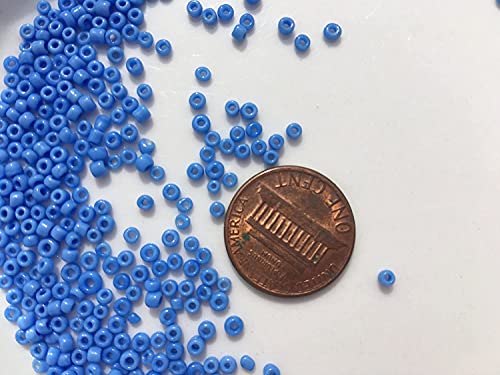 Seed Beads Size:11/0 50 gr / 1.76 oz (Blue Opaque) - color: Blue Opaque