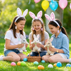 Augshy 64 Pcs Easter Bunnies Charms Resin Rabbit Beads Rabbits Ornament Pendant for Easter DIY Craft Bracelet Necklace Jewelry Making - style: Easter Style