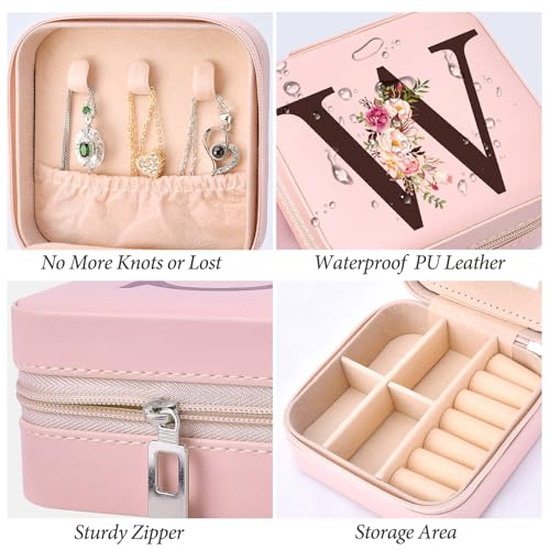 Christmas Stocking Stuffers for Women, Personalized Gifts Birthday Gift for Teen Girls, Travel Jewelry Case Box Organizer Mothers Day Mom Gifts for Daughter - style: W
