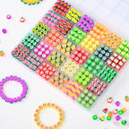 richginker 600pcs Polymer Clay Beads Friendship Bracelet Making kit Cute Fun Charms Beads for Bracelet Making DIY Arts Crafts Birthday Gifts Toys for Kids Girls Age 4-13 Fruit - color: 2#Fruit