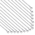 30 Pack 24 Inch Necklace Chain Stainless Steel Link Cable Chain Necklace with Lobster Clasps for DIY Jewelry Making - size: 24 Inches