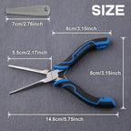 SPEEDWOX 6-Inch Mini Needle Nose Pliers Smooth Jaw with Protective Cover Needle Nose Pliers For Jewelry Making Mini Precision Wire Looping Fine Plier For Jewelry Making Wire Bending Small Object Grip - style: Needle Nose Pliers Smooth Jaw with Cover