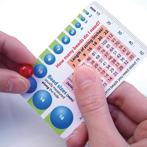 The Beadsmith Bead Oracle – Beader’s Reference Card – Wallet Sized – Resource to Determine Bead Sizes, Wire Gauge Conversion Chart, Measurement Comparisons & Project Quantities