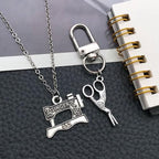 WOCRAFT 60pcs Antique Silver Sewings Bracelet Charms for Jewelry Making Sets DIY Necklace Bracelet Keychain Crafting Charms Kit Craft Supplies (SN911) - color: Antique Silver, size: Sewings Charms
