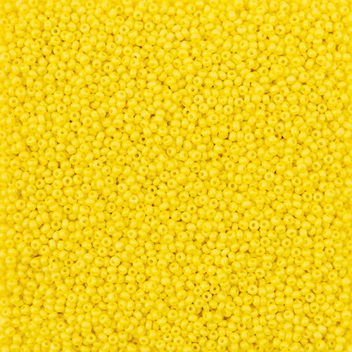 John Bead Czech Glass Seed Beads 11/0 Terra Intensive Yellow Matte, 23 Grams of DIY Jewelry Making Beads Preciosa (Jablonex) - color: Yellow Matte
