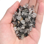 30in Black Rutilated Quartz Natural Chip Stone Beads 5-8mm About 230pcs, Irregular Drilled Transparent Black Bead for Bracelets Jewelry Making Supplies for Adults, DIY Crafts. - color: Black Rutilated Quartz